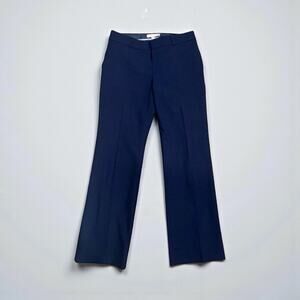 Banana Republic Martin Fit Career Wool Dress Pants Petite 4 Navy Corpcore